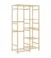 vidaXL Clothes Rack with Shelves 100x50x184.5 cm Bamboo