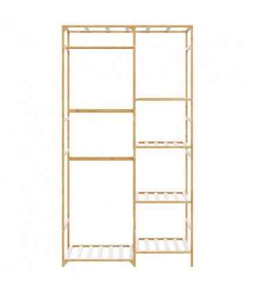 vidaXL Clothes Rack with Shelves 100x50x184.5 cm Bamboo