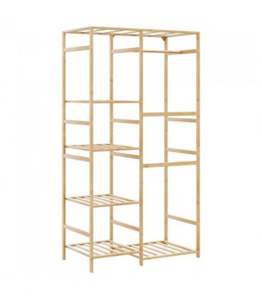 vidaXL Clothes Rack with Shelves 100x50x184.5 cm Bamboo