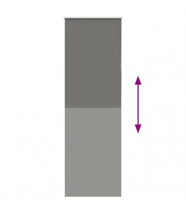 vidaXL Roller Blind Blackout Grey 75x230 cm Fabric Width 70.7 cm Polyester