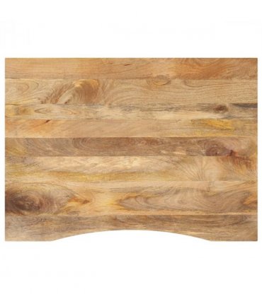 vidaXL Desk Top with Curve 100x80x2.5 cm Solid Wood Rough Mango