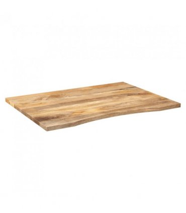 vidaXL Desk Top with Curve 100x80x2.5 cm Solid Wood Rough Mango