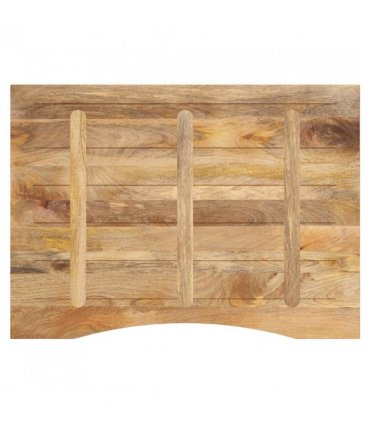 vidaXL Desk Top with Curve 100x80x2.5 cm Solid Wood Rough Mango