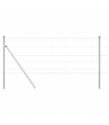 vidaXL Ground Fix Welded Wire Fence 100 x 0.8 m Galvanised Steel Mesh