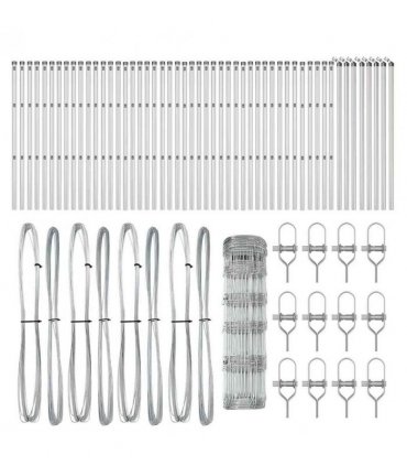 vidaXL Ground Fix Welded Wire Fence 100 x 0.8 m Galvanised Steel Mesh