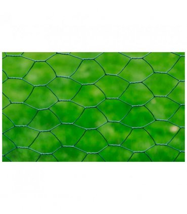 vidaXL Chicken Wire Fence with PVC Coating 25x0.5 m Green