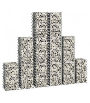 vidaXL 6 Piece Gabion Set Galvanised Wire