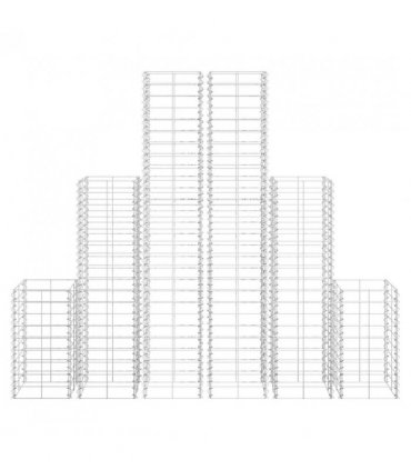 vidaXL 6 Piece Gabion Set Galvanised Wire