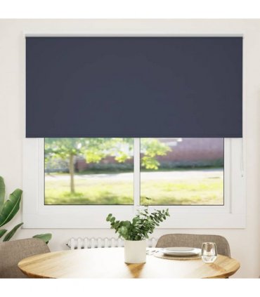 vidaXL Roller Blind Blackout Marine 160x150 cm Fabric Width 156.6 cm Polyester