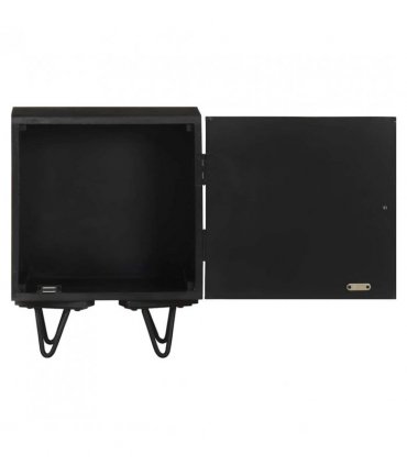 vidaXL Bedside Cabinet with Brass Front 40x30x50 cm Solid Mango Wood