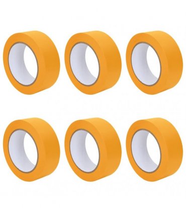 vidaXL Painter Masking Tapes 6 pcs Yellow 38mm x 50m Paper