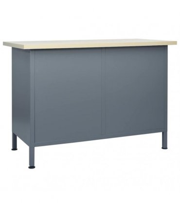 vidaXL Workbench Black 120x60x85 cm Steel
