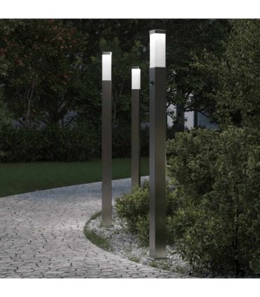 vidaXL Bollard Lights with Sensor 3 pcs 110 cm Stainless Steel IP44