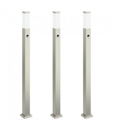 vidaXL Bollard Lights with Sensor 3 pcs 110 cm Stainless Steel IP44