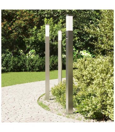 vidaXL Bollard Lights with Sensor 3 pcs 110 cm Stainless Steel IP44