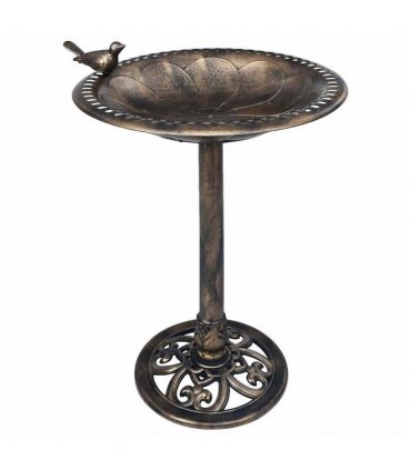 vidaXL Garden Bird Bath Bronze Plastic