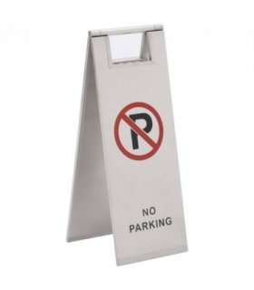 vidaXL Folding Parking Sign Stainless Steel