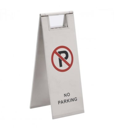 vidaXL Folding Parking Sign Stainless Steel
