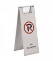 vidaXL Folding Parking Sign Stainless Steel