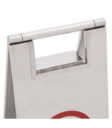 vidaXL Folding Parking Sign Stainless Steel