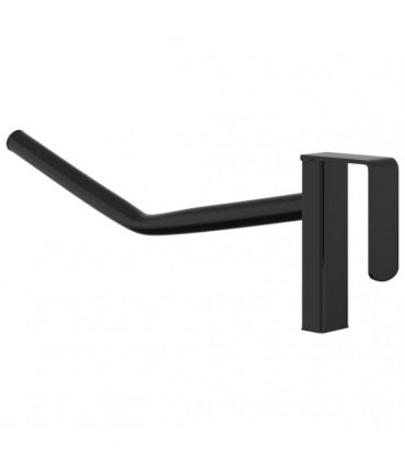 vidaXL Saddle Rack with Bridle Hook Single Arm Portable Black Iron