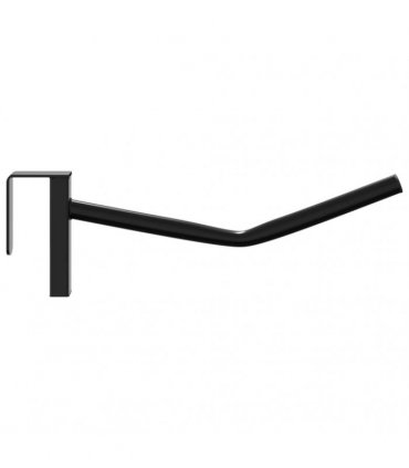 vidaXL Saddle Rack with Bridle Hook Single Arm Portable Black Iron