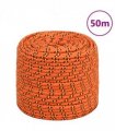 vidaXL Boat Rope Orange 10 mm 50 m Polypropylene