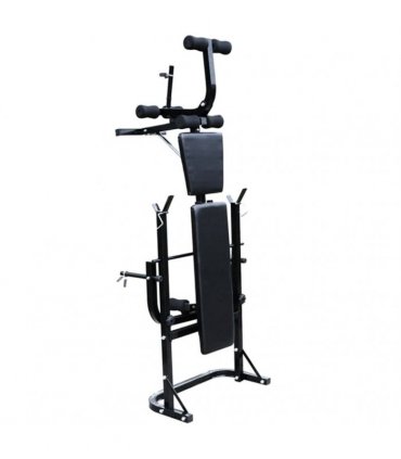 vidaXL Weight Bench with Weight Rack, Barbell and Dumbbell Set 60.5kg