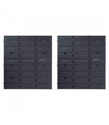vidaXL 71 Piece Storage Kit with Wall Panels Red and Black