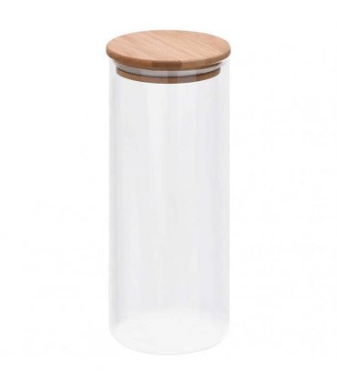 vidaXL Storage Glass Jars with Bamboo Lid 6 pcs 1000 ml