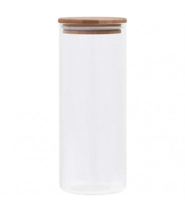 vidaXL Storage Glass Jars with Bamboo Lid 6 pcs 1000 ml