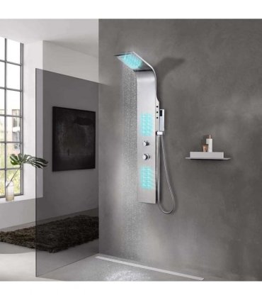 vidaXL Shower Panel System Stainless Steel Curved