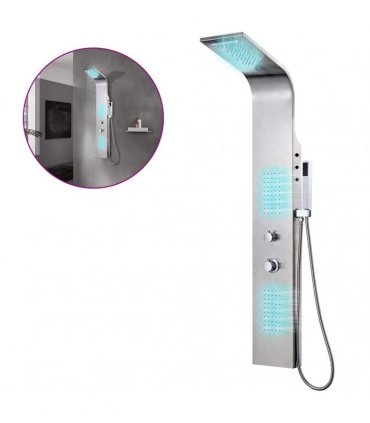 vidaXL Shower Panel System Stainless Steel Curved