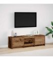 vidaXL TV Cabinet with LED Old Wood 140 x 34 x 40 cm Engineered Wood