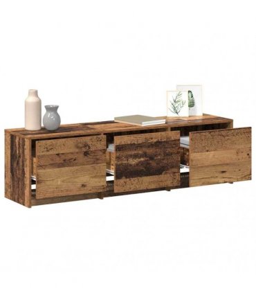 vidaXL TV Cabinet with LED Old Wood 140 x 34 x 40 cm Engineered Wood