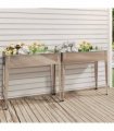 vidaXL Garden Planters 2 pcs Galvanised Steel