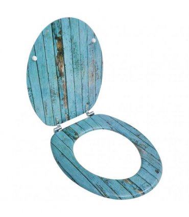 vidaXL Toilet Seats with Lids 2 pcs MDF Old Wood