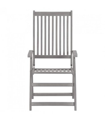vidaXL Garden Dining Set | Grey wash | Solid acacia wood | Large | Foldable