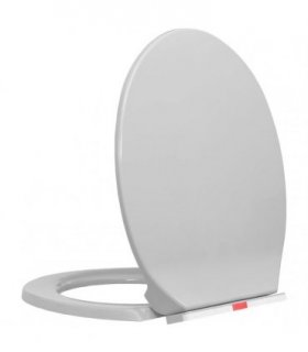 vidaXL Soft-Close Toilet Seat Quick Release Light Grey Oval
