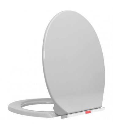 vidaXL Soft-Close Toilet Seat Quick Release Light Grey Oval