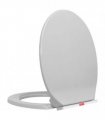 vidaXL Soft-Close Toilet Seat Quick Release Light Grey Oval