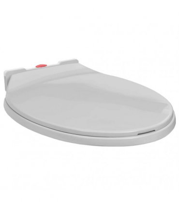 vidaXL Soft-Close Toilet Seat Quick Release Light Grey Oval