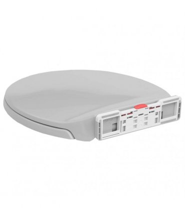 vidaXL Soft-Close Toilet Seat Quick Release Light Grey Oval