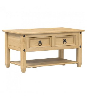 vidaXL Coffee Table with Drawers Corona 85x50x45 cm Solid Wood Pine
