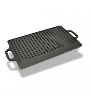 vidaXL Grill Platter Cast Iron Reversible 50x23 cm