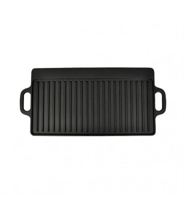 vidaXL Grill Platter Cast Iron Reversible 50x23 cm