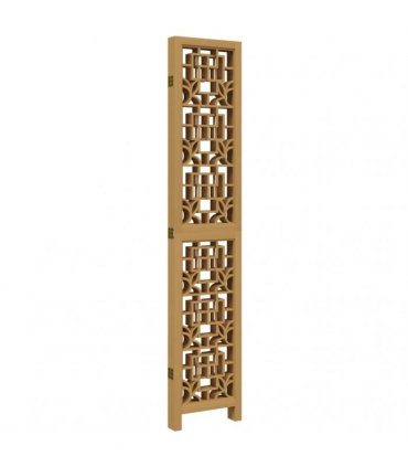 vidaXL Room Divider 5 Panels Brown Solid Wood Paulownia