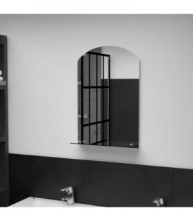 vidaXL Wall Mirror with Shelf 40x60 cm Tempered Glass