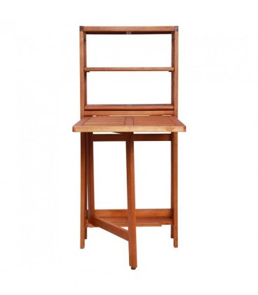 vidaXL Bistro Set | Natural wood | Solid acacia wood | 2-seater | Foldable