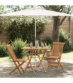 vidaXL Garden Dining Set 3 pcs Brown Solid Acacia Wood